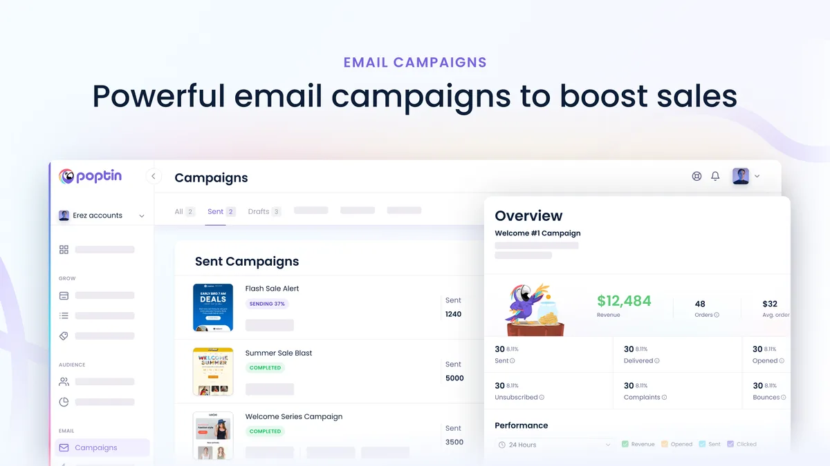 Poptin – Email Marketing Automation, Newsletter & Exit Pop Ups, Email Popups ekran görüntüsü 2
