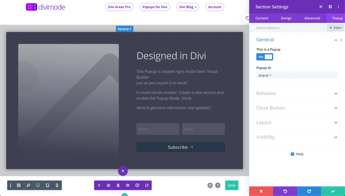 Popups for Divi ekran görüntüsü 2