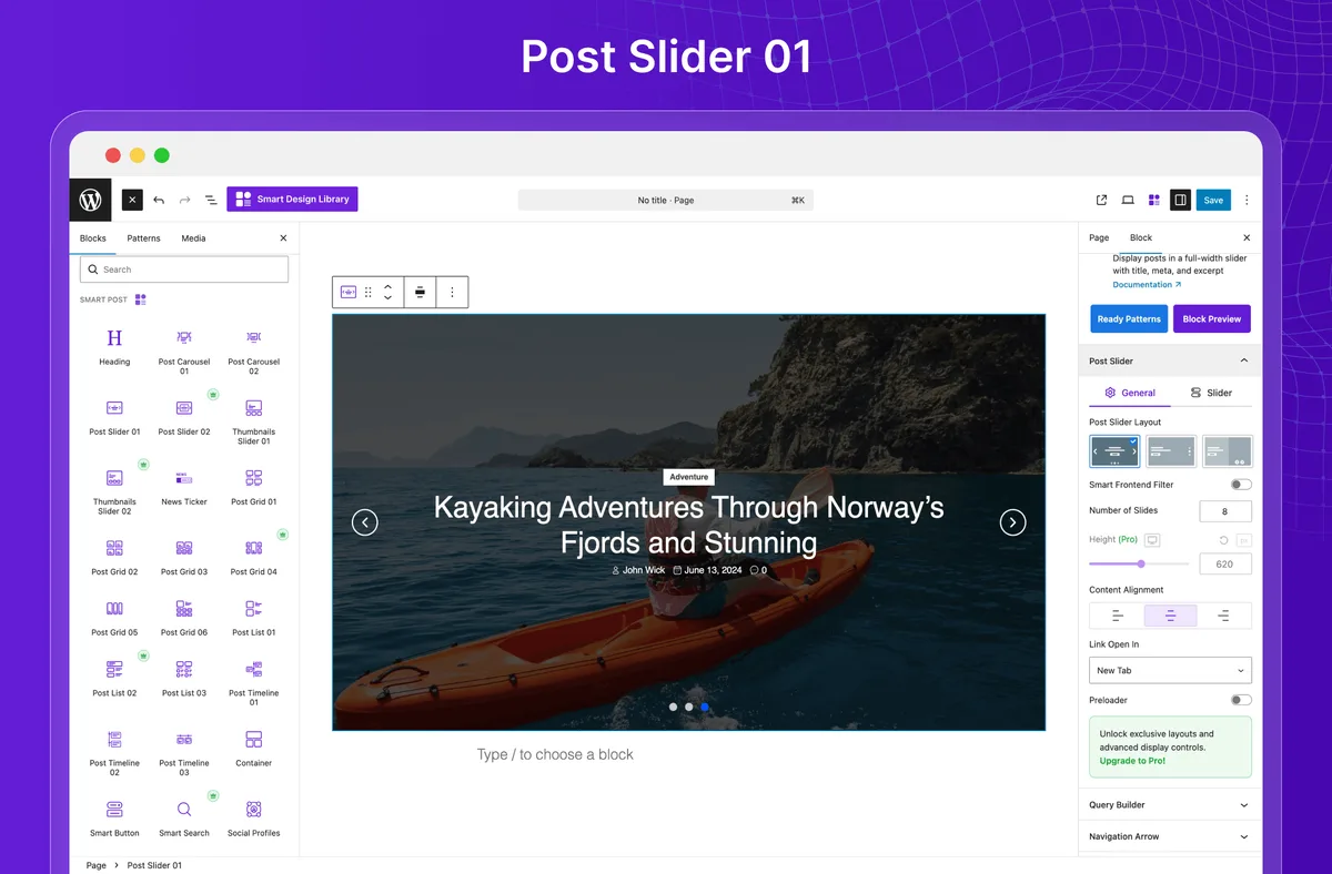Smart Post – Post Grid, Post Carousel, Post Slider Gutenberg Blocks for Blog & News ekran görüntüsü 3
