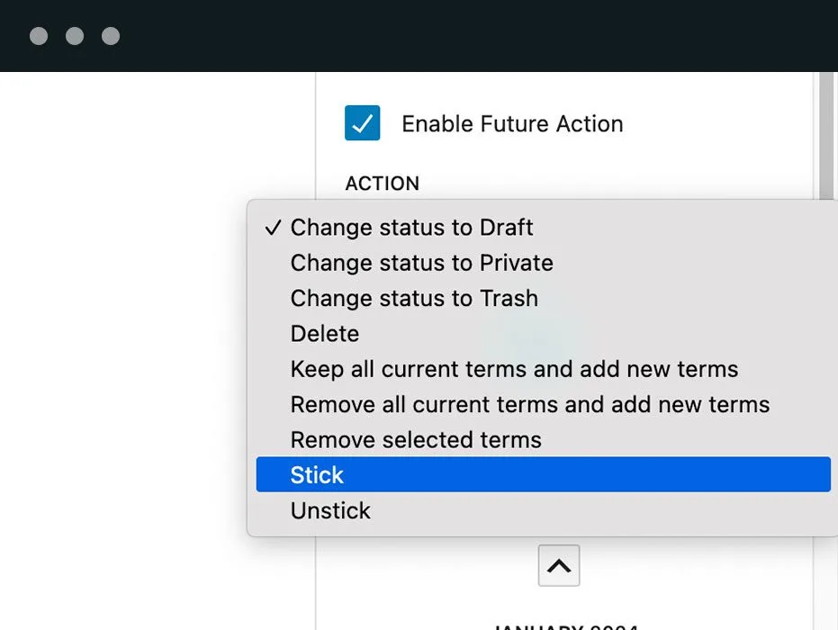 Schedule Post Changes With PublishPress Future: Unpublish, Delete, Change Status, Trash, Change Categories ekran görüntüsü 3