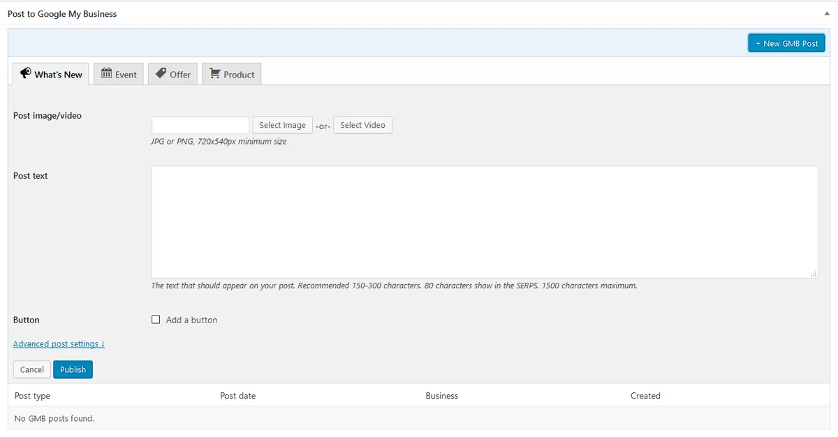 Post to Google My Business (Google Business Profile) ekran görüntüsü 3