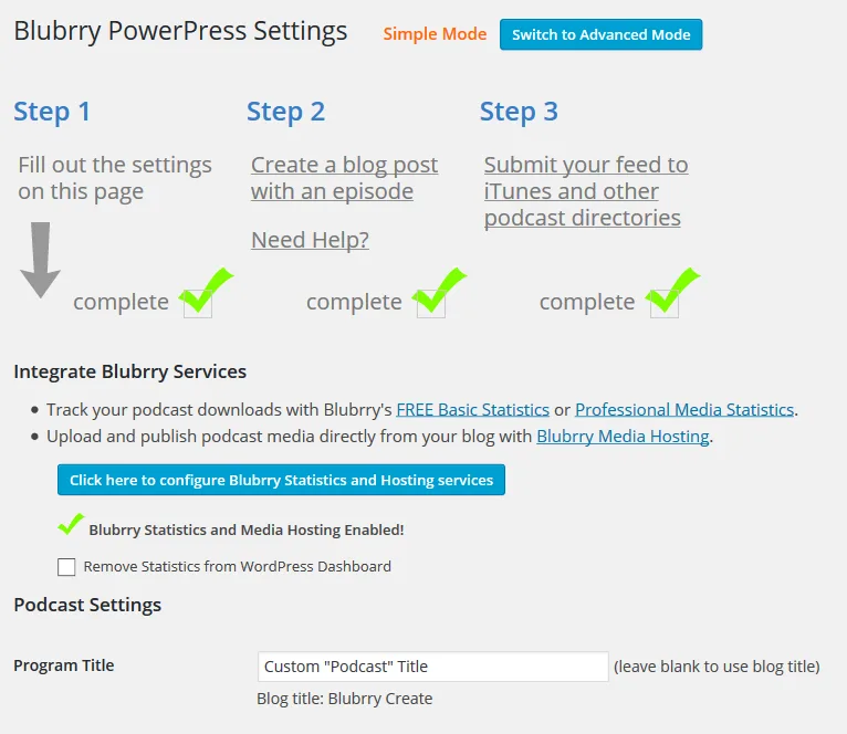 PowerPress Podcasting plugin by Blubrry ekran görüntüsü 1