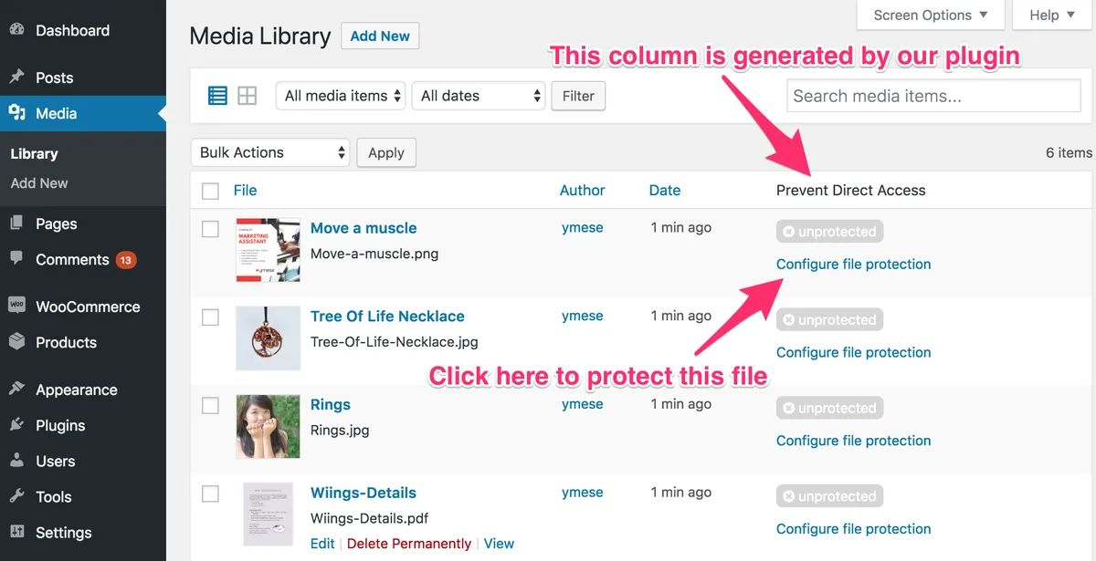 Prevent Direct Access – Protect WordPress Files ekran görüntüsü 3