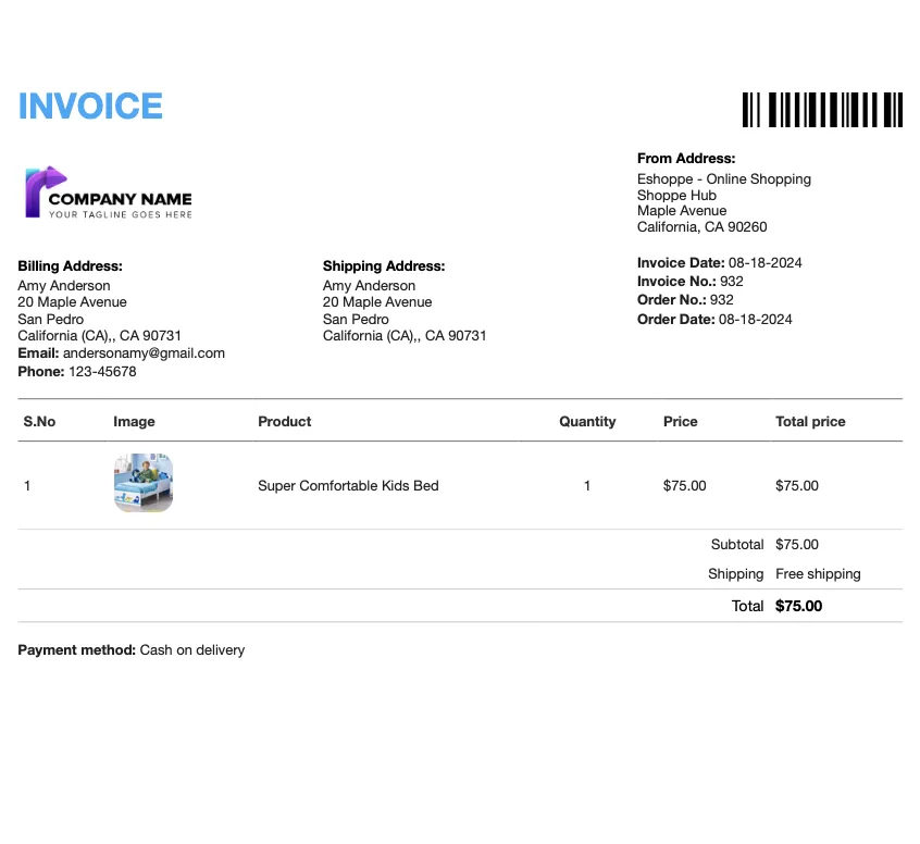WebToffee WooCommerce PDF Invoices, Packing Slips, Delivery Notes & Shipping Labels ekran görüntüsü 1