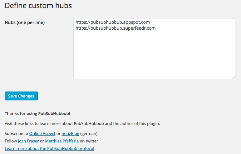 WebSub (FKA. PubSubHubbub) ekran görüntüsü 1