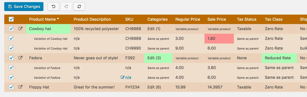 PW WooCommerce Bulk Edit ekran görüntüsü 1