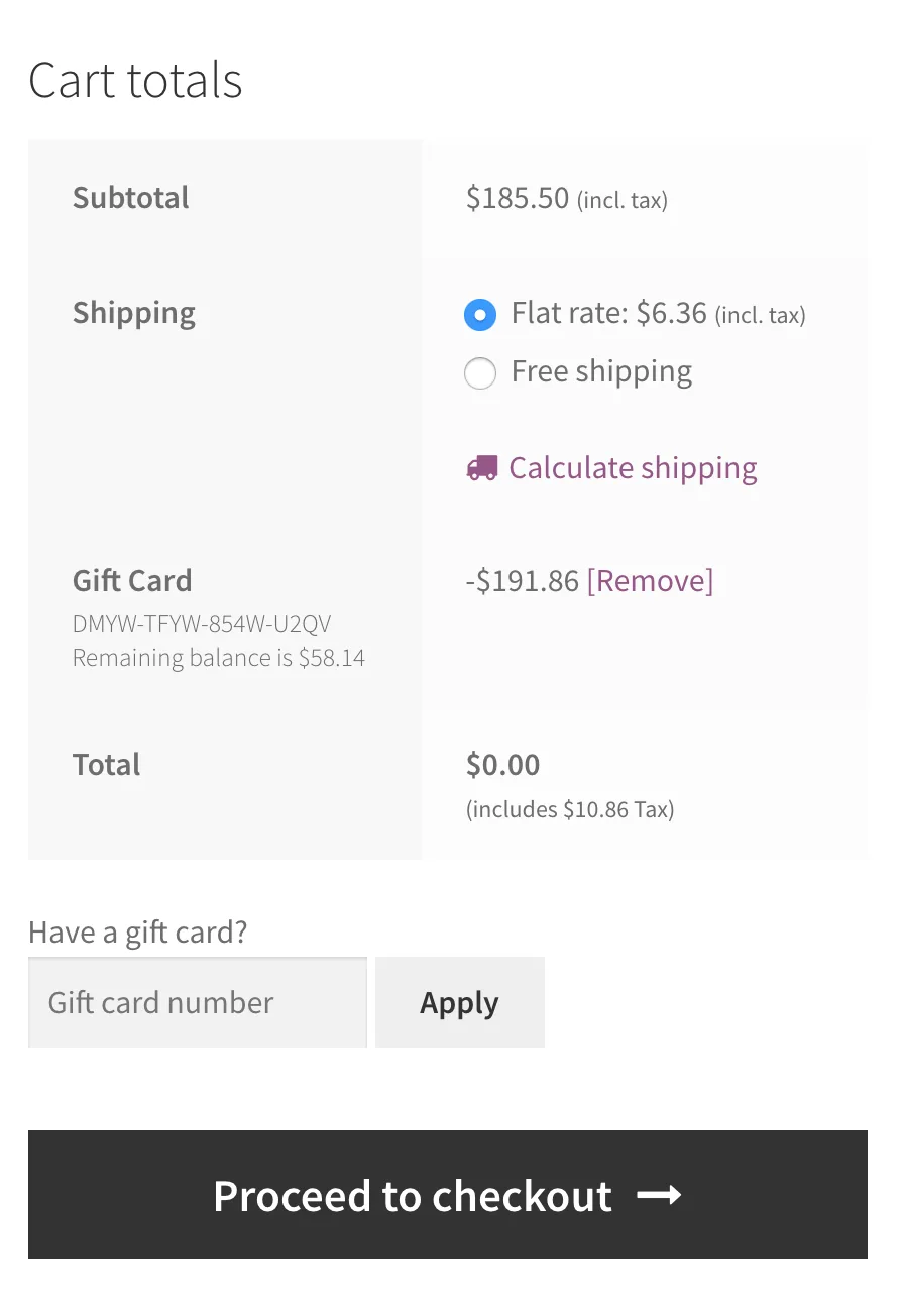 PW WooCommerce Gift Cards ekran görüntüsü 4