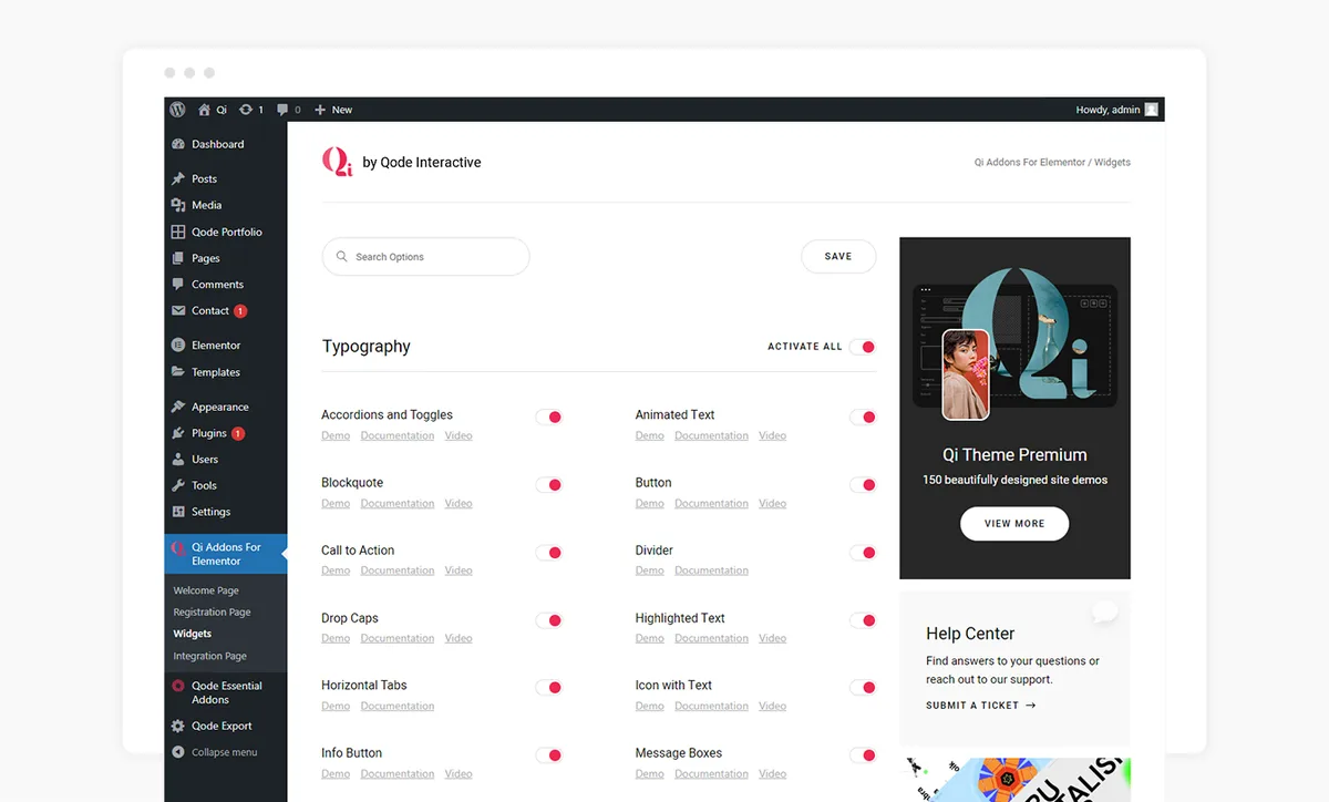 Qi Addons For Elementor ekran görüntüsü 2