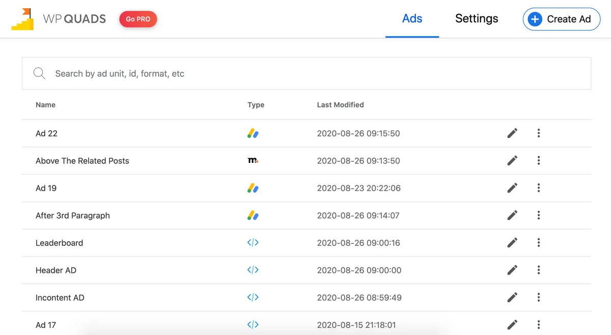 Quads Ads Manager for Google AdSense ekran görüntüsü 1