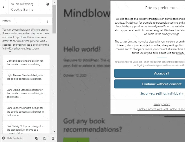 Real Cookie Banner: GDPR & ePrivacy Cookie Consent ekran görüntüsü 3