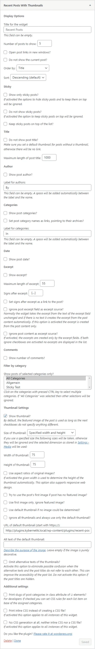 Recent Posts Widget With Thumbnails ekran görüntüsü 2