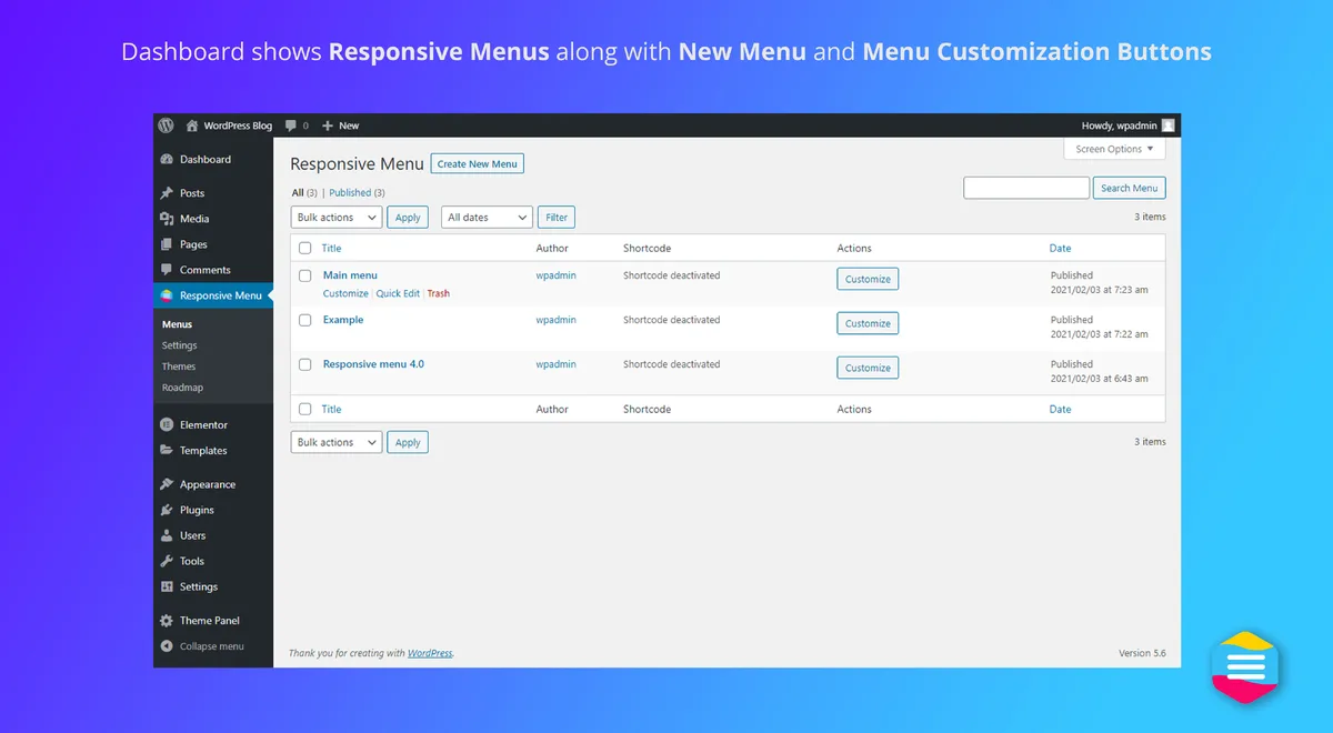 Responsive Menu – Create Mobile-Friendly Menu ekran görüntüsü 1