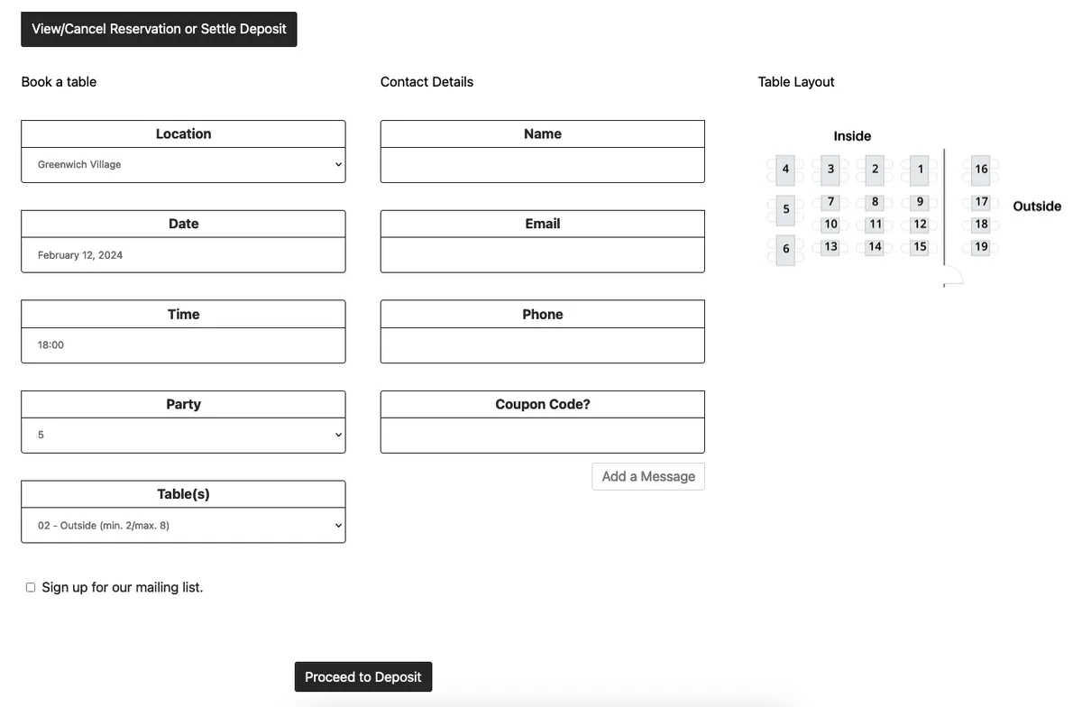 Five Star Restaurant Reservations – WordPress Booking Plugin ekran görüntüsü 1