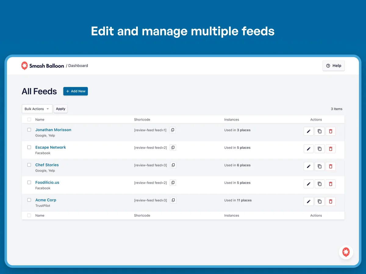 Reviews Feed – Add Testimonials and Customer Reviews From Google Reviews, Yelp, TripAdvisor, and More ekran görüntüsü 1