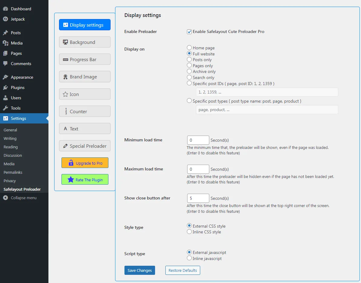 Safelayout Cute Preloader – CSS3 WordPress Preloader ekran görüntüsü 2