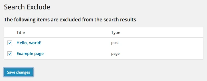 Search Exclude ekran görüntüsü 2