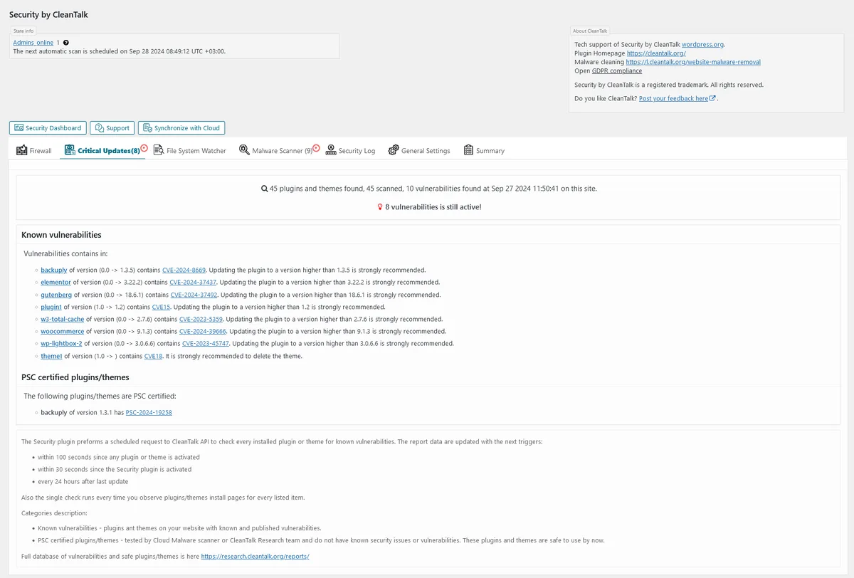Security Plugin, Firewall & Malware Scanner with Auto Removal ekran görüntüsü 2