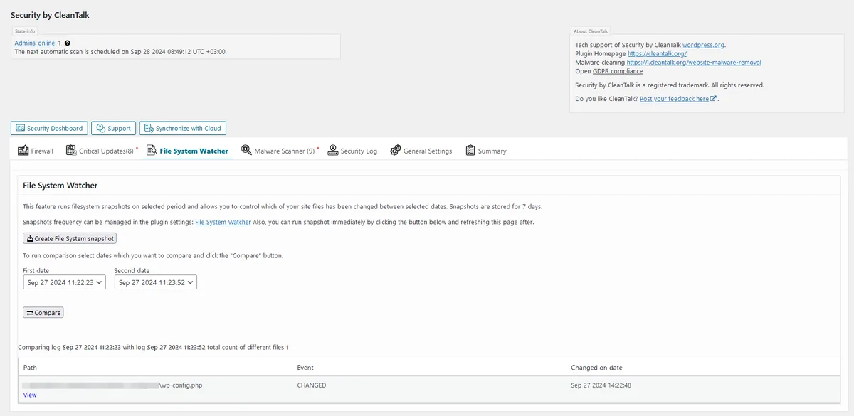 Security Plugin, Firewall & Malware Scanner with Auto Removal ekran görüntüsü 3