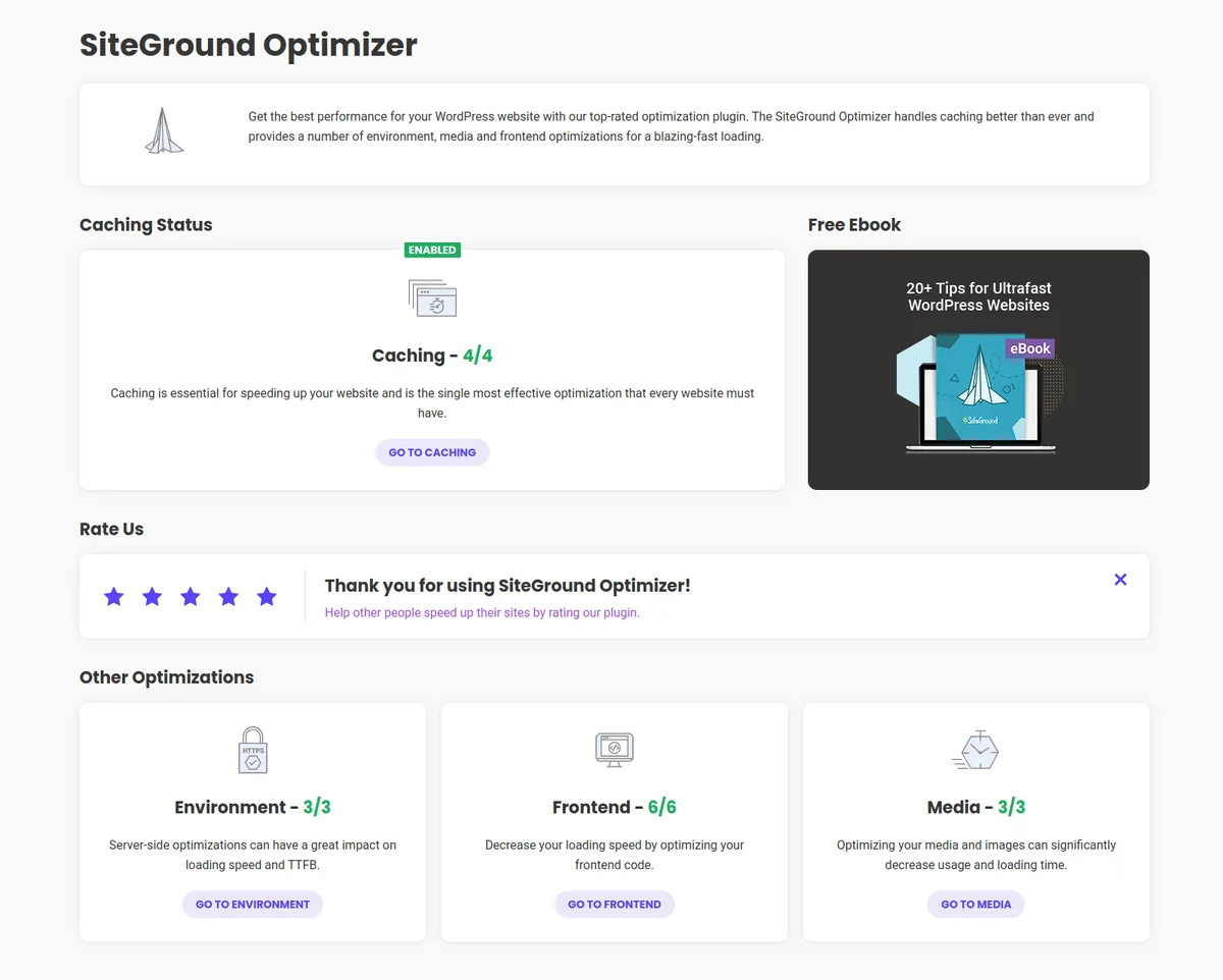 Speed Optimizer – The All-In-One Performance-Boosting Plugin ekran görüntüsü 1