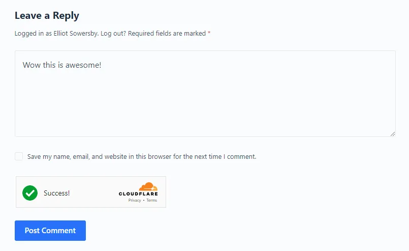 Simple CAPTCHA with Cloudflare Turnstile ekran görüntüsü 3