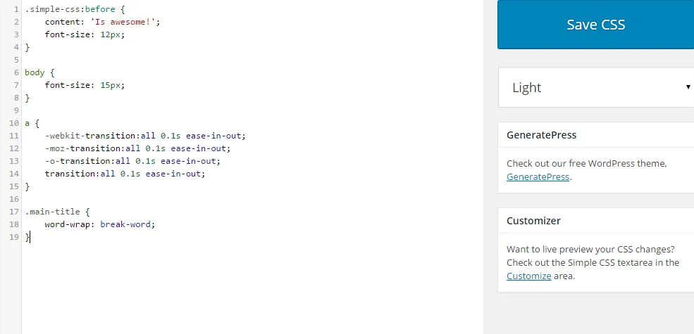 Simple CSS ekran görüntüsü 2
