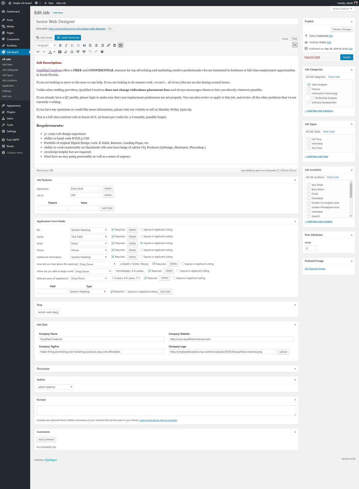 Simple Job Board ekran görüntüsü 1