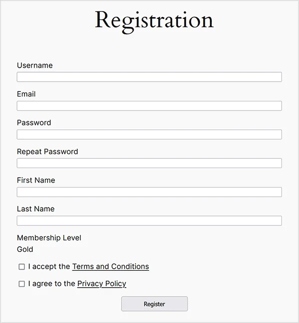 Simple Membership ekran görüntüsü 1