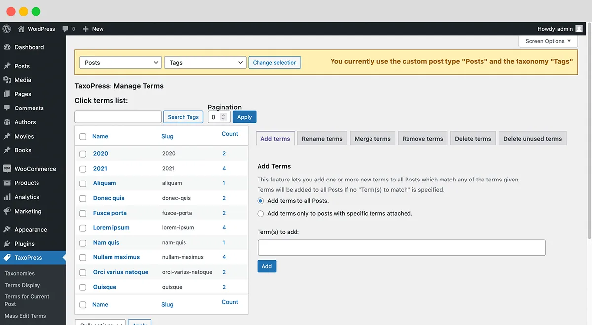 Tag, Category, and Taxonomy Manager – Autotagger Automatically Add Terms ekran görüntüsü 3
