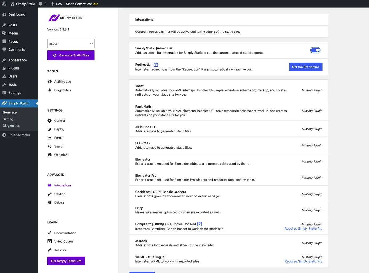 Simply Static – The Static Site Generator ekran görüntüsü 3