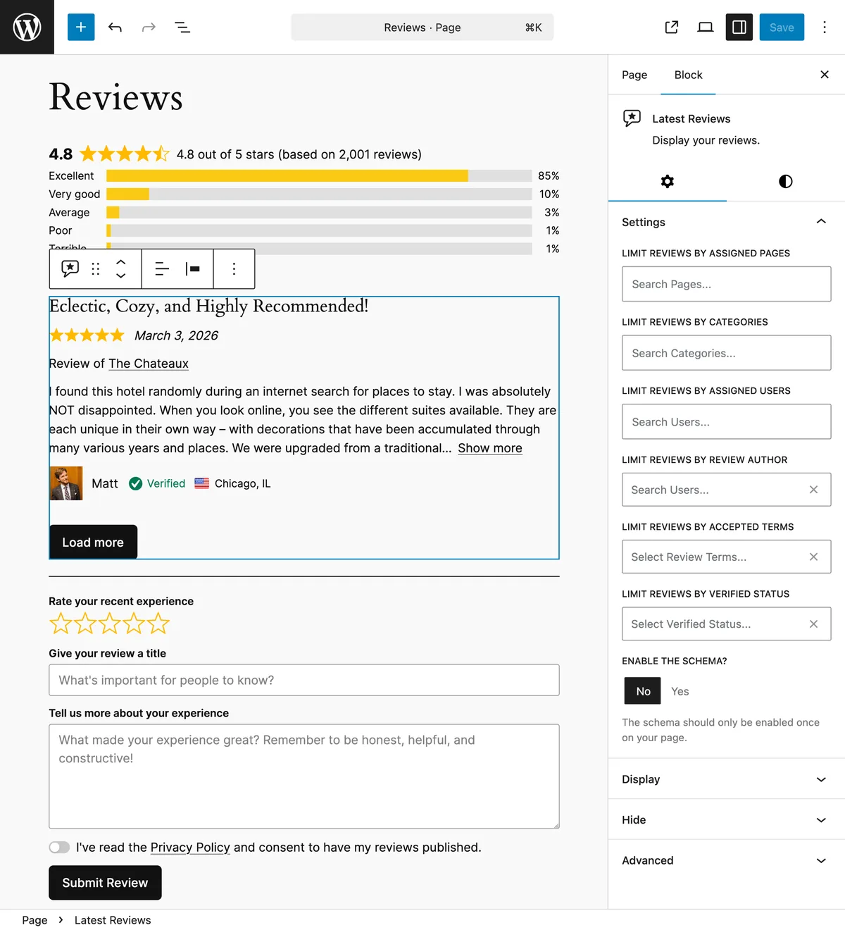 Site Reviews ekran görüntüsü 3