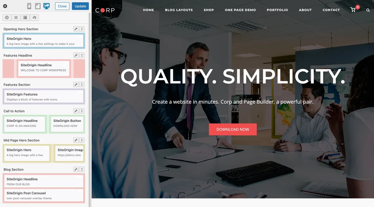 Page Builder by SiteOrigin ekran görüntüsü 4