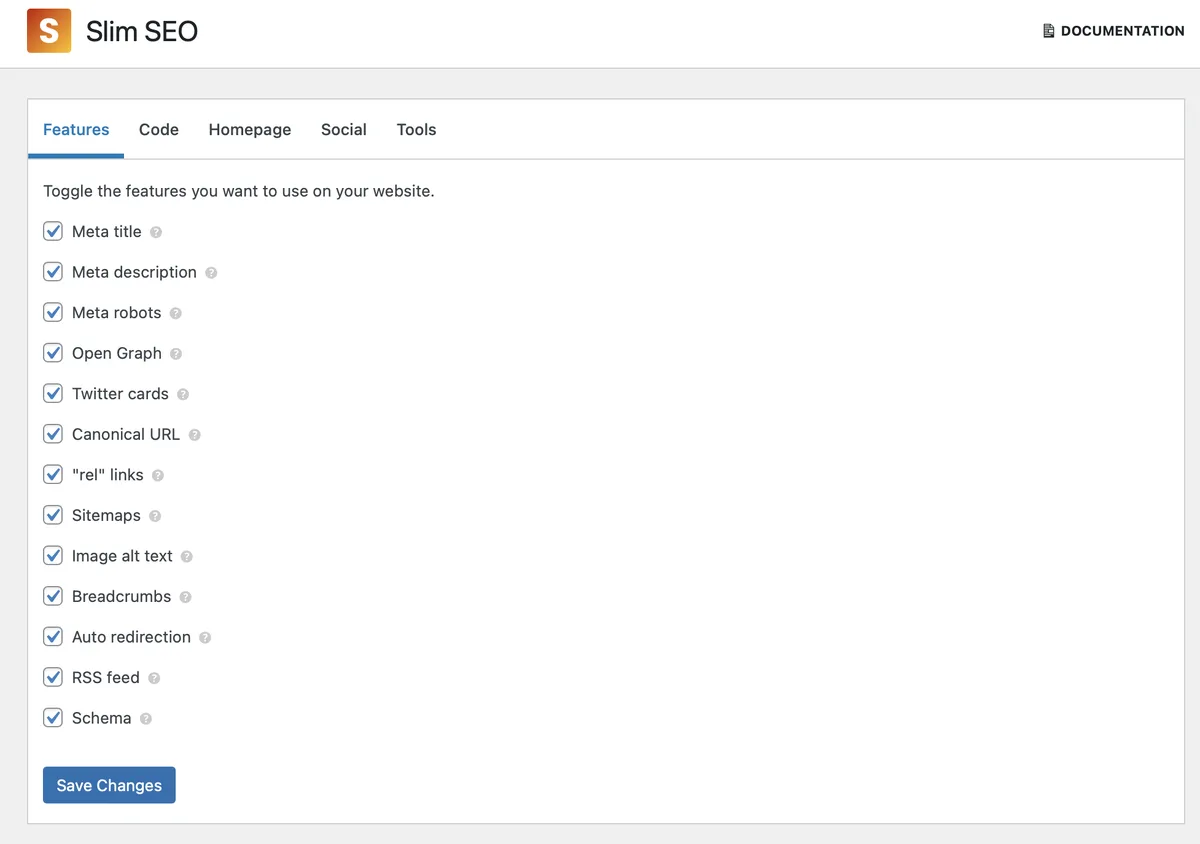 Slim SEO – A Fast & Automated SEO Plugin For WordPress ekran görüntüsü 1