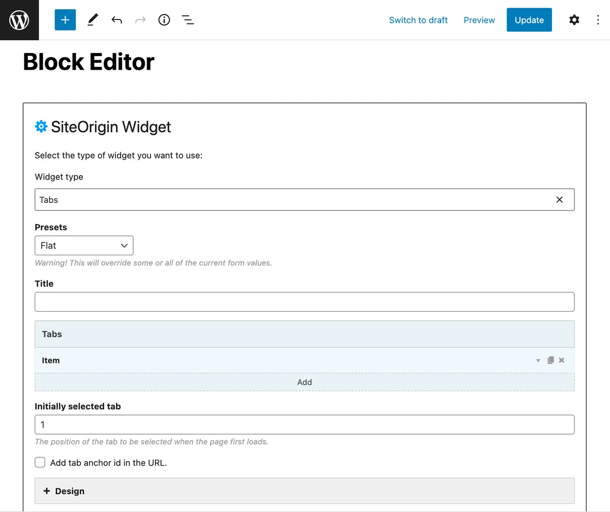 SiteOrigin Widgets Bundle ekran görüntüsü 4