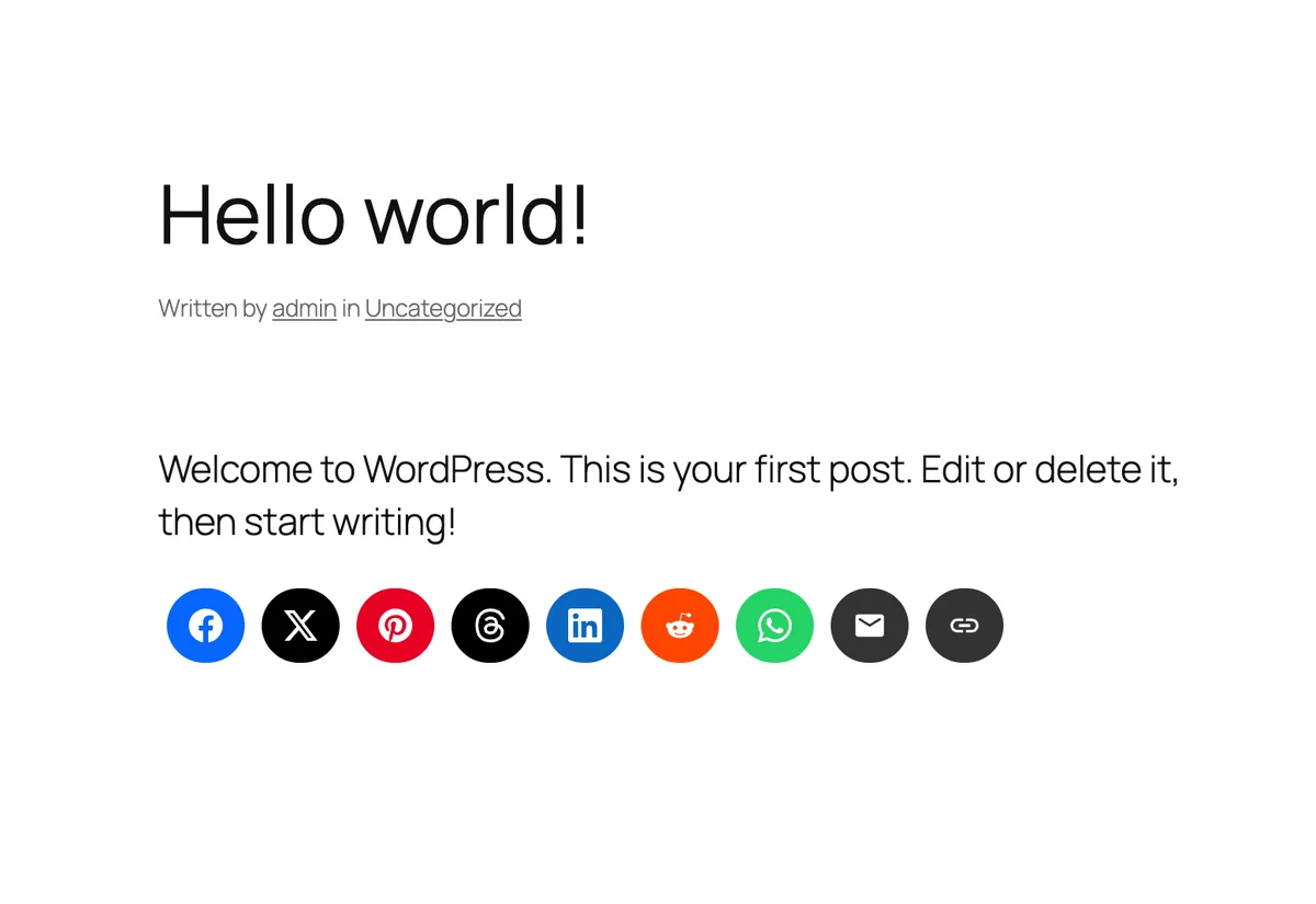 WPZOOM Connect: Social Icons Widget, Share Buttons & Click to Chat ekran görüntüsü 1
