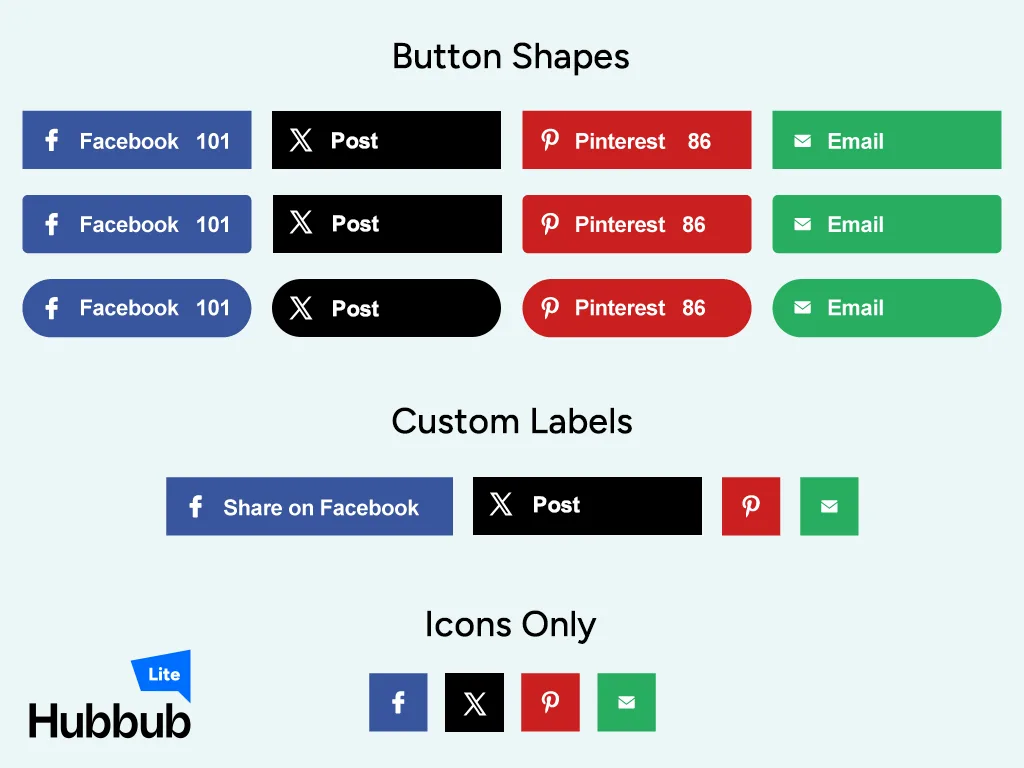 Hubbub Lite – Fast, free social sharing and follow buttons ekran görüntüsü 1
