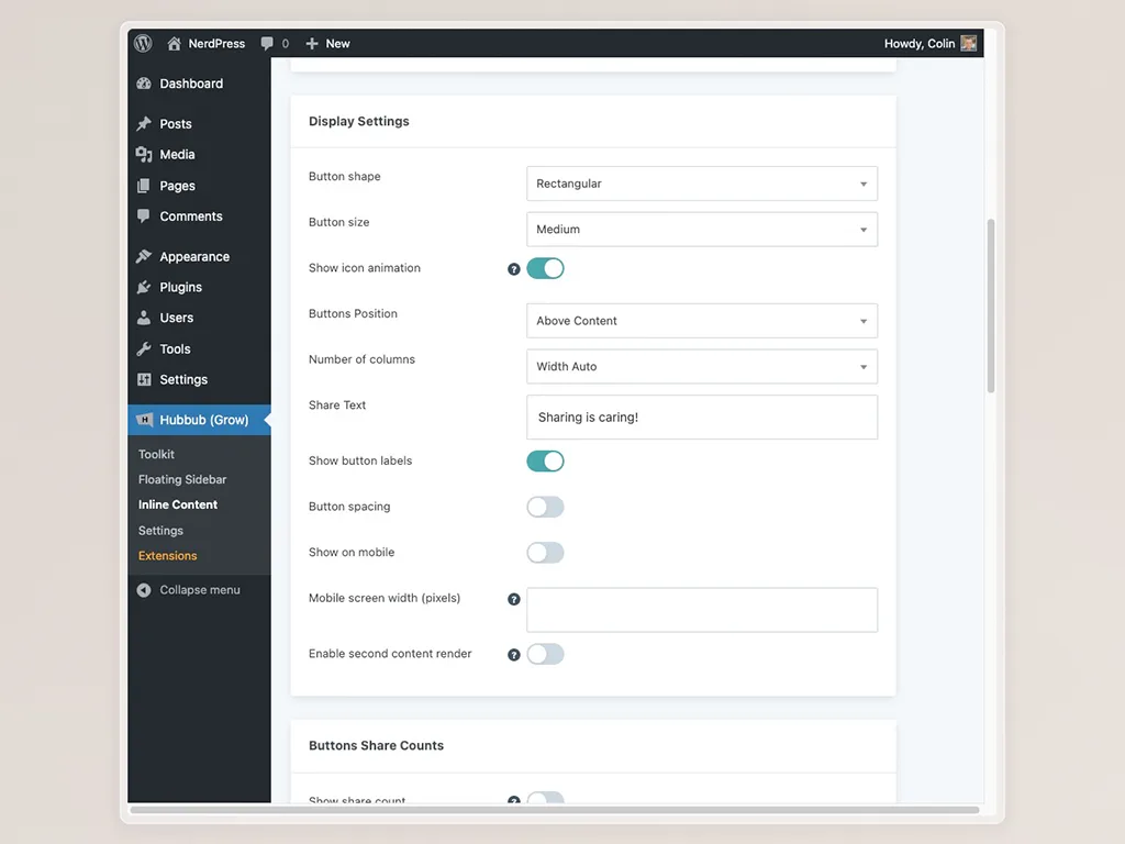 Hubbub Lite – Fast, free social sharing and follow buttons ekran görüntüsü 4