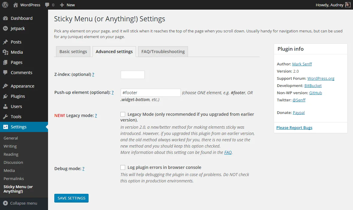 Sticky Menu & Sticky Header ekran görüntüsü 2