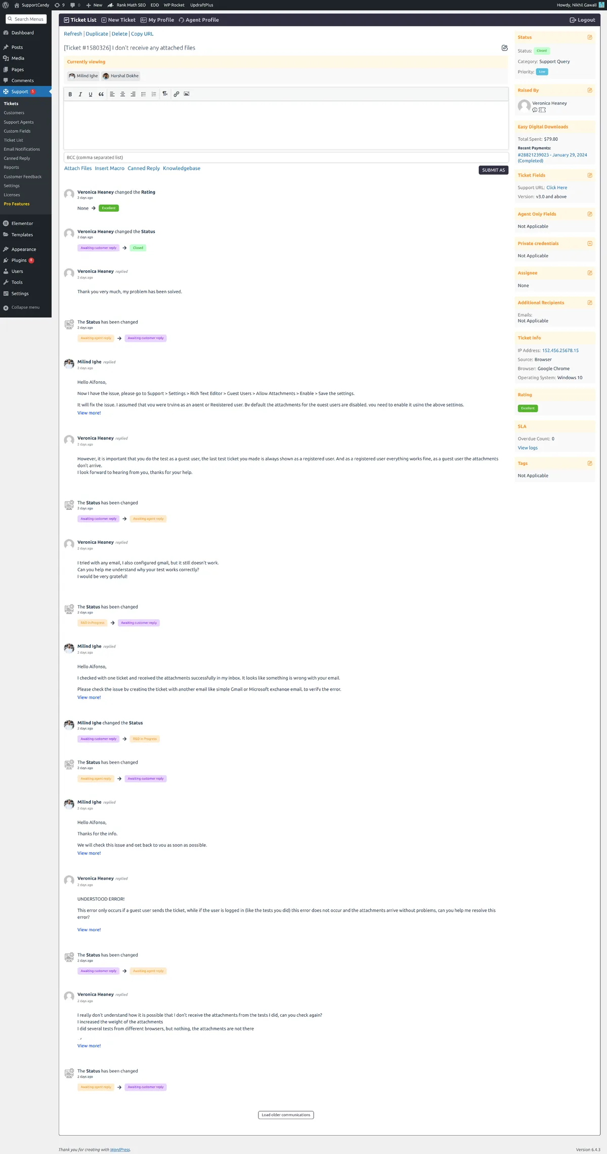 SupportCandy – AI Customer Support Ticket System & Live Chatbot Agent ekran görüntüsü 4