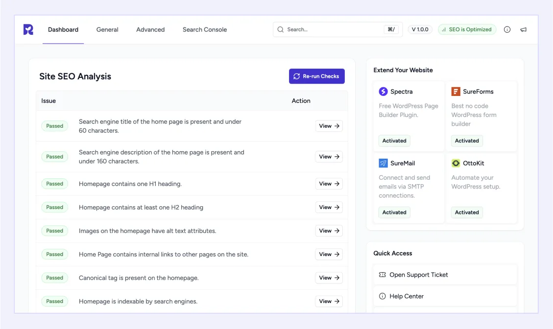 SureRank SEO – Smart Assistant with Meta Tags, Social Preview, XML Sitemap, and Schema ekran görüntüsü 1