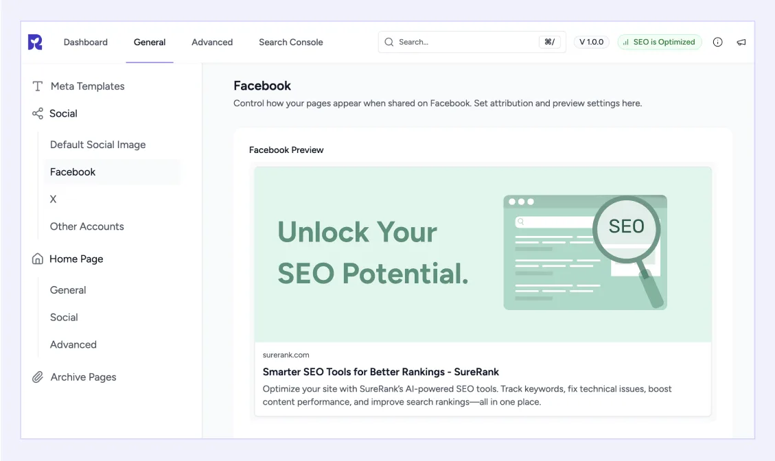 SureRank SEO – Smart Assistant with Meta Tags, Social Preview, XML Sitemap, and Schema ekran görüntüsü 4