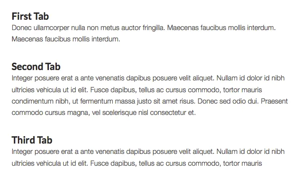 Tabby Responsive Tabs ekran görüntüsü 3