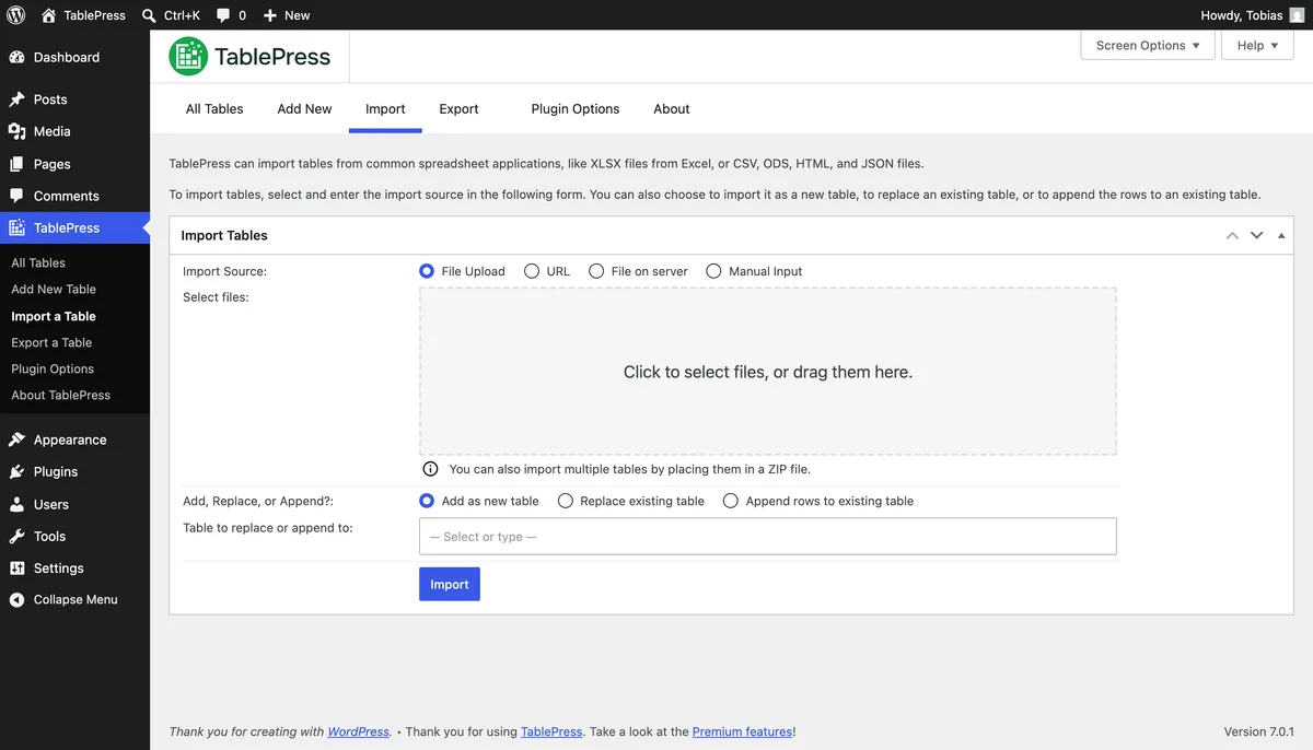 TablePress – Tables in WordPress made easy ekran görüntüsü 4