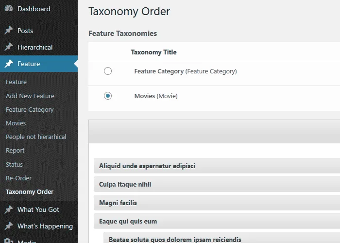 Category Order and Taxonomy Terms Order ekran görüntüsü 1