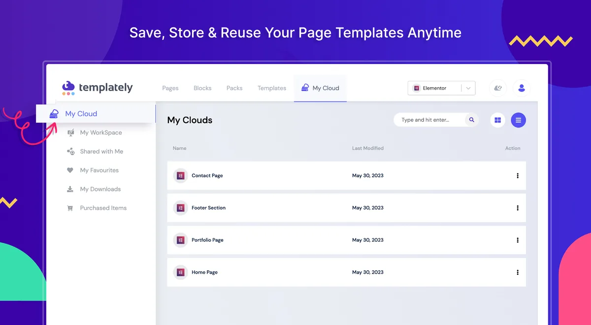 Templately – Elementor & Gutenberg Template Library: 6500+ Free & Pro Ready Templates And Cloud! ekran görüntüsü 4