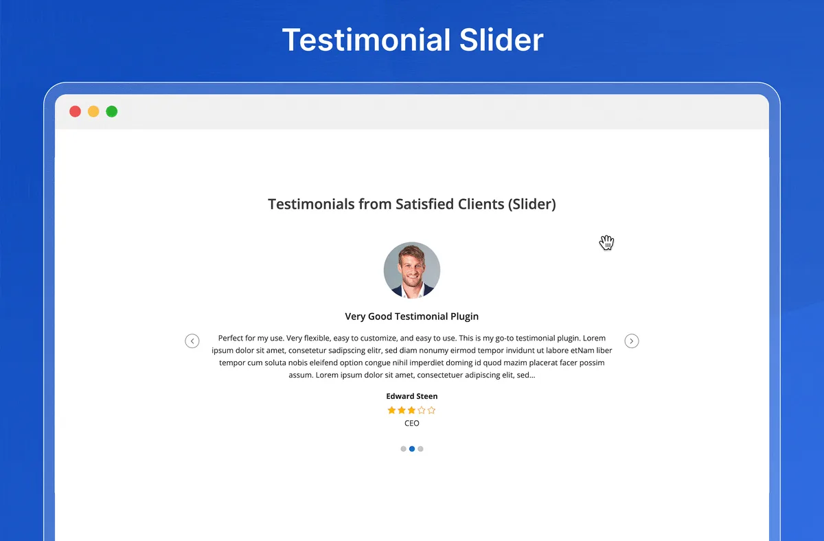 Real Testimonials – Testimonial Slider, Collect Customer Reviews and Video Testimonials ekran görüntüsü 1