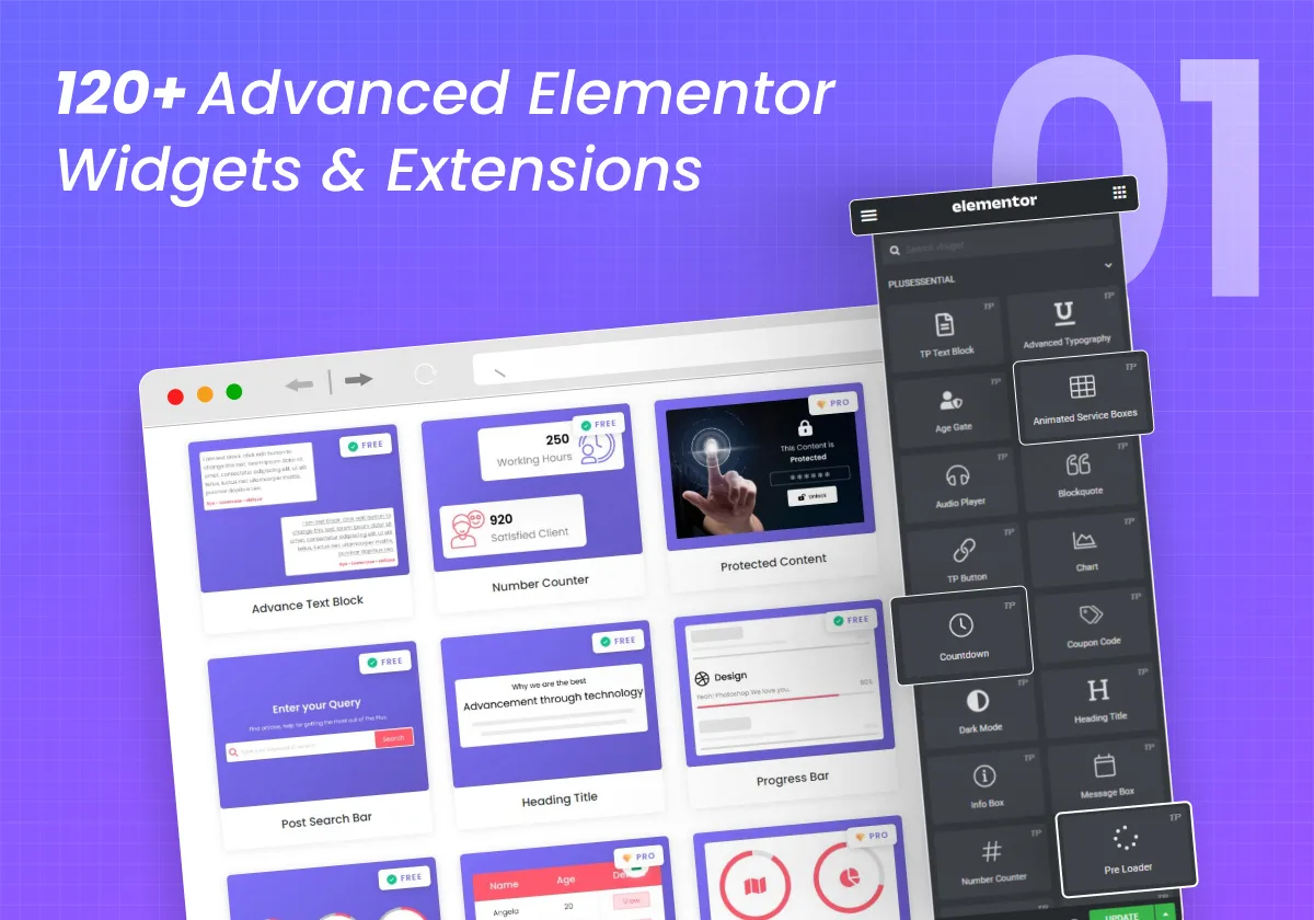 The Plus Addons for Elementor – Addons for Elementor, Page Templates, Widgets, Mega Menu, WooCommerce ekran görüntüsü 1