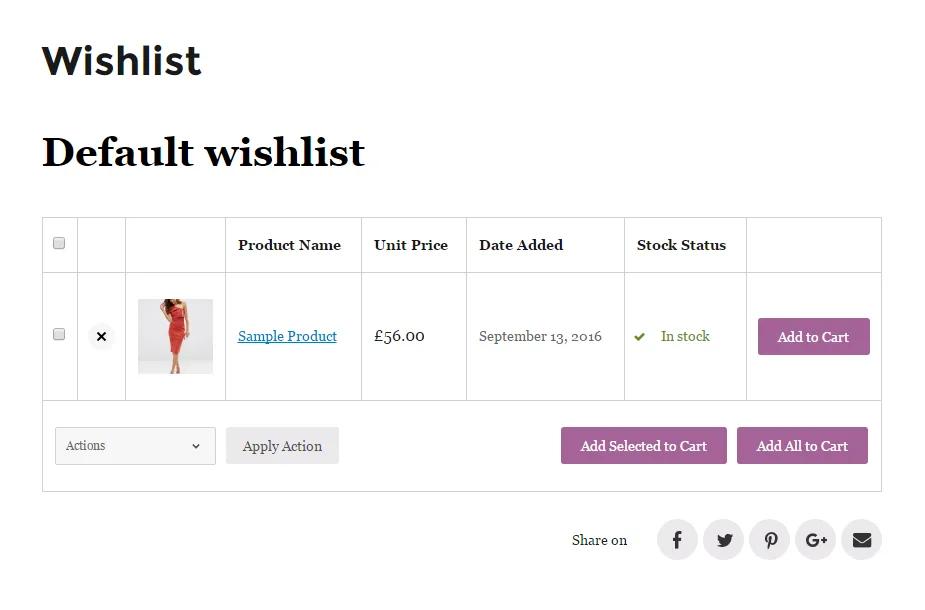 TI WooCommerce Wishlist ekran görüntüsü 4