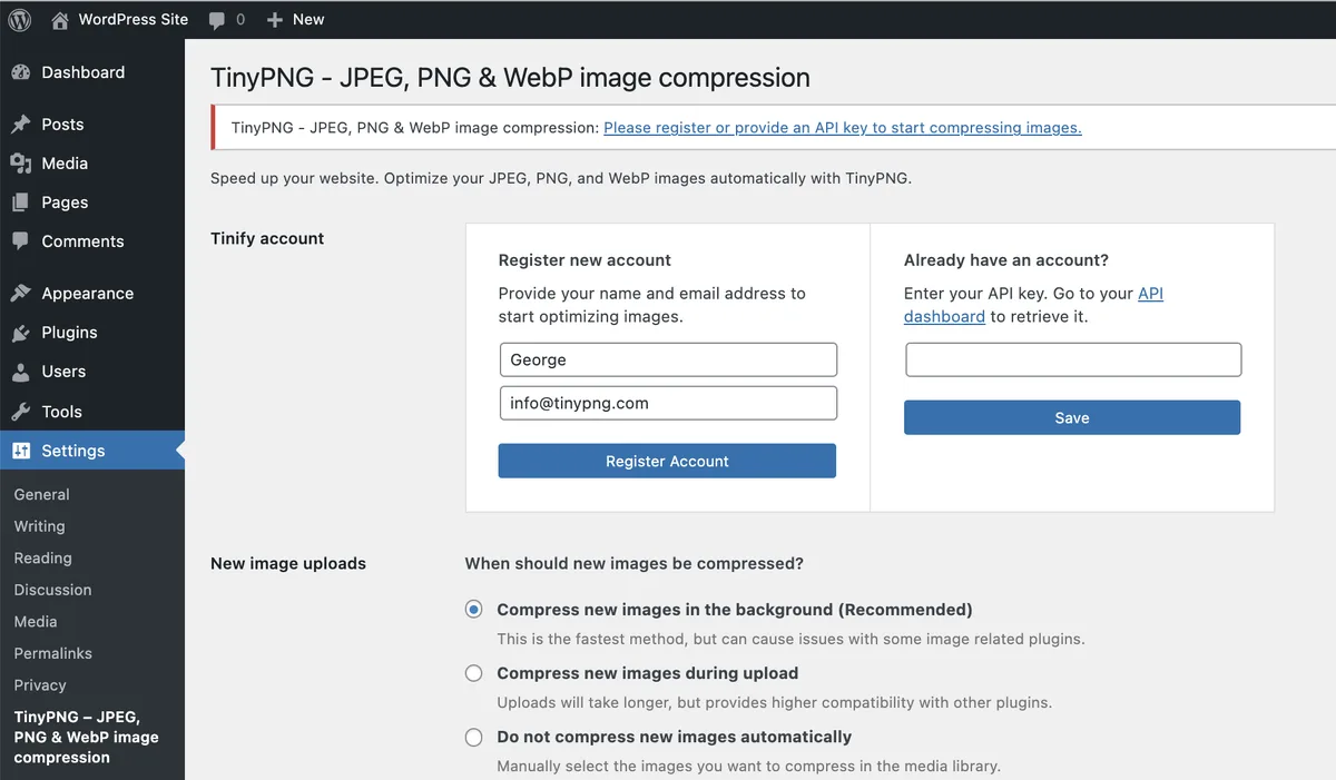 TinyPNG – JPEG, PNG & WebP image compression ekran görüntüsü 1