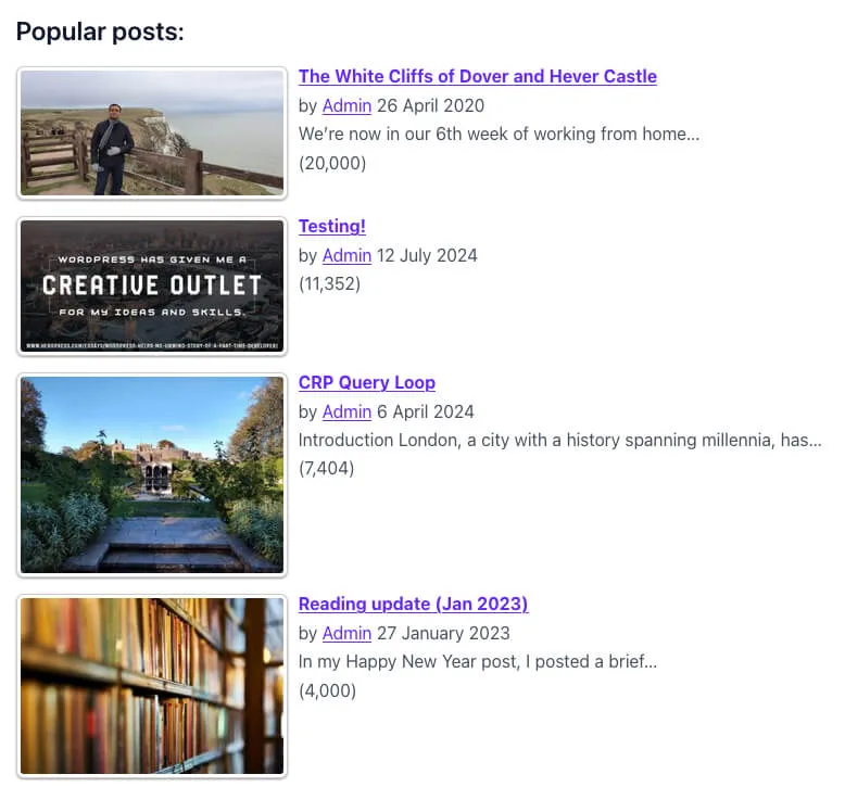 WebberZone Top 10 — Popular Posts ekran görüntüsü 2