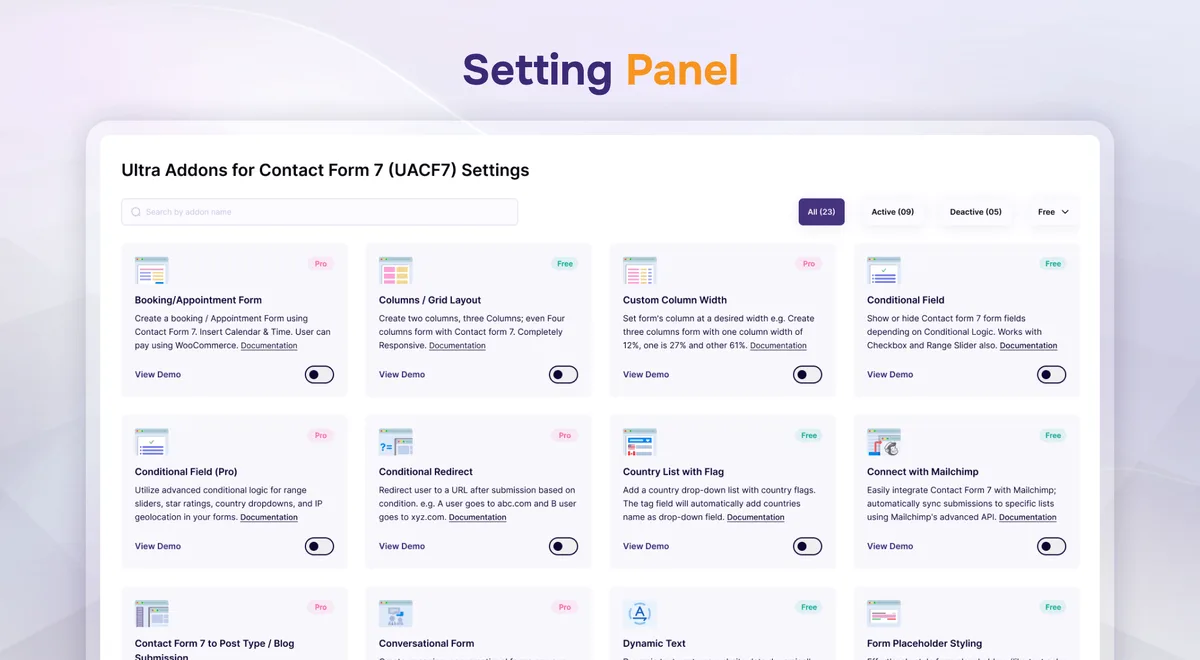 Ultra Addons for Contact Form 7 ekran görüntüsü 1